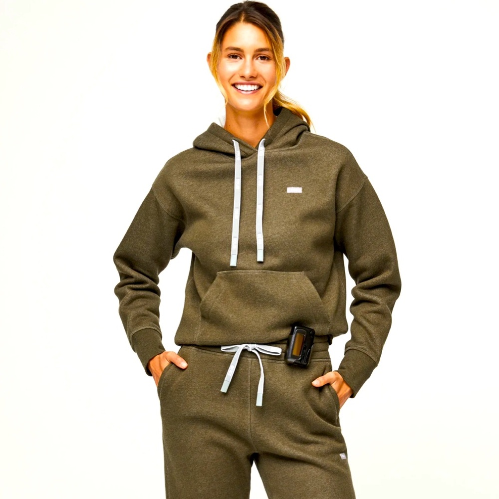 FIGS Set. Martini Olive Off-Shift Hoodie Sweatshirt (S) and Sweatpants (L) Set.